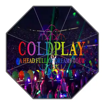 

Coldplay Umbrella Custom Printing Foldable Sun Rain Travel Umbrella Non-Automatic Decorative High-Quality Umbrella