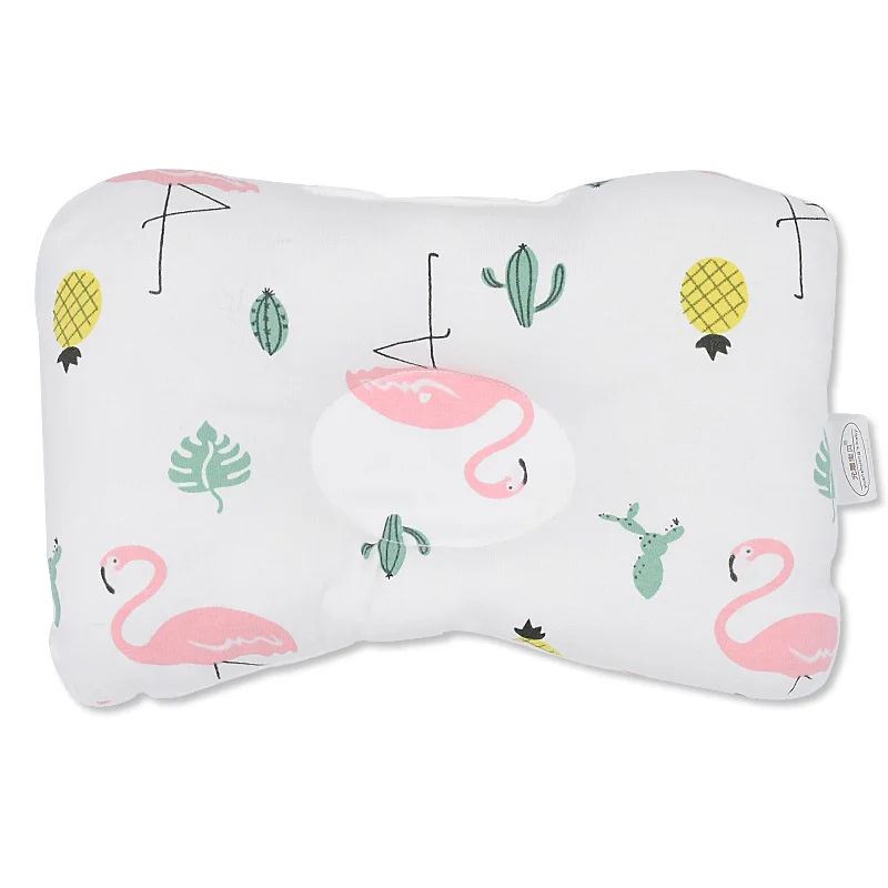 Подушка для младенца, подушка для защиты головы младенца, детское постельное белье, подушка для кормления малыша, позиционер для сна, предотвращает плоскую голову - Цвет: Flamingo