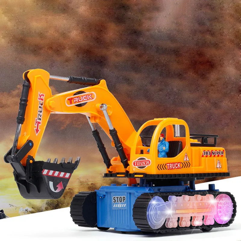 

Children's Electric Excavator Engineering Electric Car Model Music Lighting Universal Bulldozer Excavator Toy Children's Toys