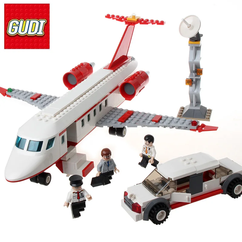 

GUDI Block Compatible Legoe City Airplane Model Assembly Toy Building Blocks DIY Brick Educational Toys For Children