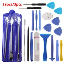 Горячие инструменты для разборки 3 шт./19 шт. набор инструментов для ремонта инструмент для открывания металлический экран смартфона ручной набор инструментов для iPhone планшетный ПК