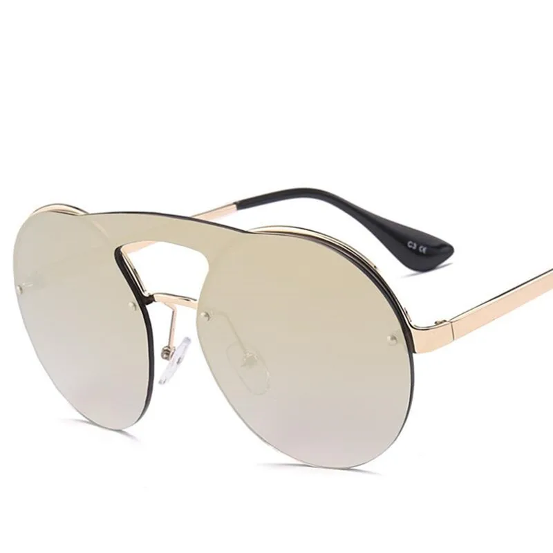HBK, новинка, более размера d, золотые, прозрачные, крутые, круглые солнцезащитные очки для женщин, большой размер, солнцезащитные очки, итальянский бренд, дизайнерские, женские, для девушек, oculos de sol