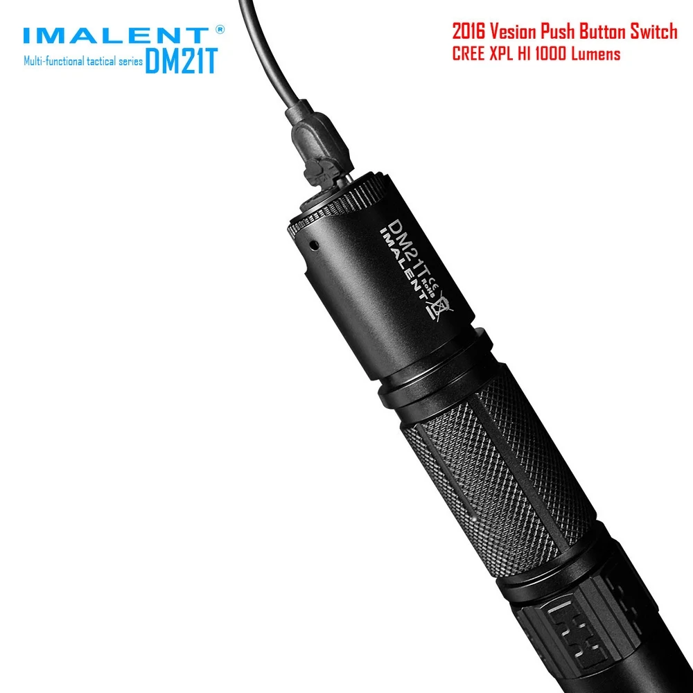 IMALENT DM21T фонарик с Cree XP L HI светодиодный 1000 люмен 268 м Мощный карманный 18650