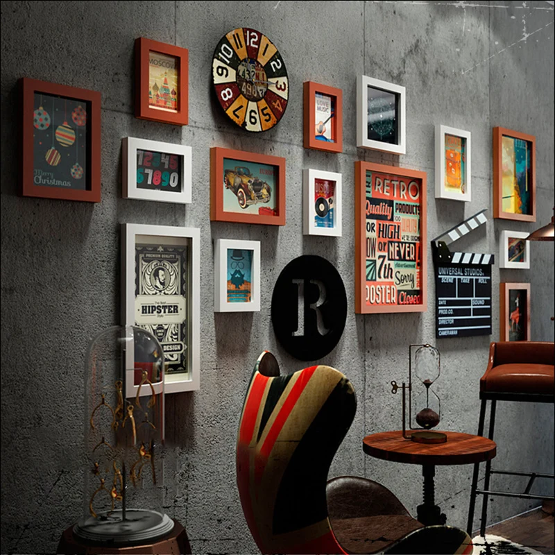 

13pcs/set Vintage Multi-frame Collage Photo Frame Creative Home Decor Photo Frames Painting Picture Frame Wedding Birthday Gifts