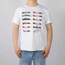 Alle F1 Ayrton Senna Sennacars t-shirt Top Lycra Baumwolle Männer T-shirt Neue Entwurfsqualität Digitalen Inkjet-druck
