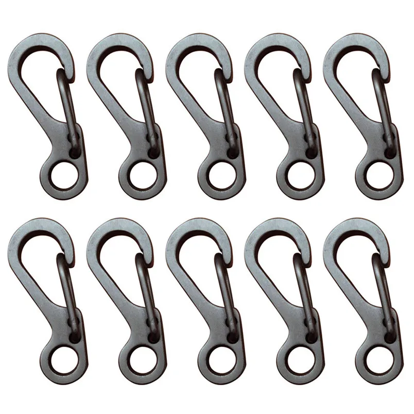 10PCS Mini Carabiner Keychain Aluminum Mountaineering Spring Tactical Equipment Outdoor Tools Hiking Accessories #4S13 (1)