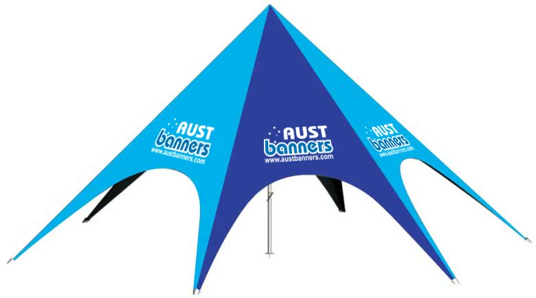 

12m diameter Trade Show Single Top Star Shape Printed PVC Aluminum Tent For Outdoor Event, Advertisement, Party, Exhibition