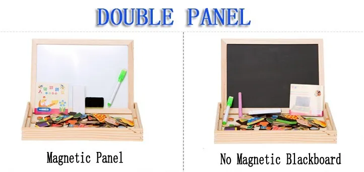 Multifunctional Educational Farm Jungle Animal Wooden Magnetic Puzzle Toys for Children Kids Jigsaw Baby's Drawing Easel Board (23)