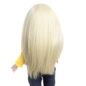 Kids gifts Classical Long Straight Doll Hair Wigs Girl Style for 18'' Height American Doll - Цвет: Розовый