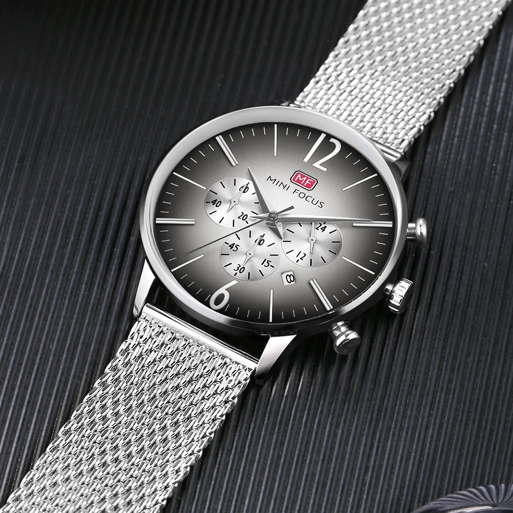 MINIFOCUS Watches Men Luxury Brand Waterproof Stainless Steel Mesh Strap Men's Wristwatch Quartz Wrist Watch Relogio Masculino MINIFOCUS Watches Men Luxury Brand Waterproof Stainless Steel Mesh Strap Men's Wristwatch Quartz Wrist Watch Relogio Masculino