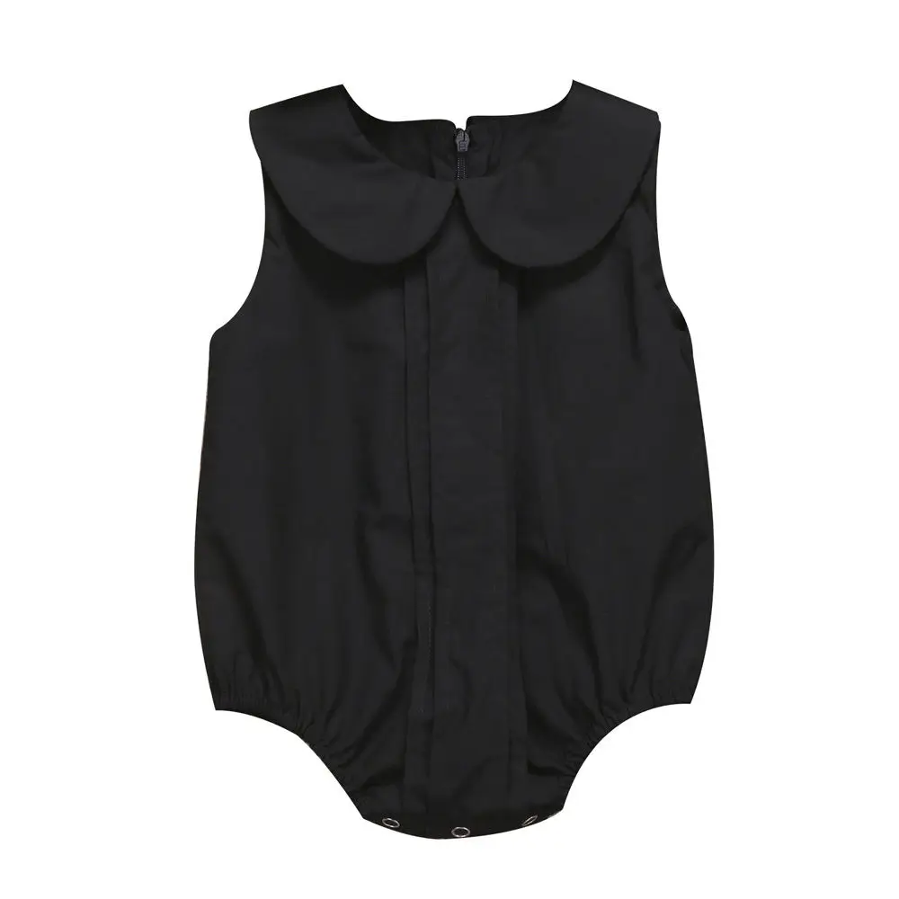 Newborn Infant Baby Girls Collar Romper Jumpsuit Clothes Summer Outfits