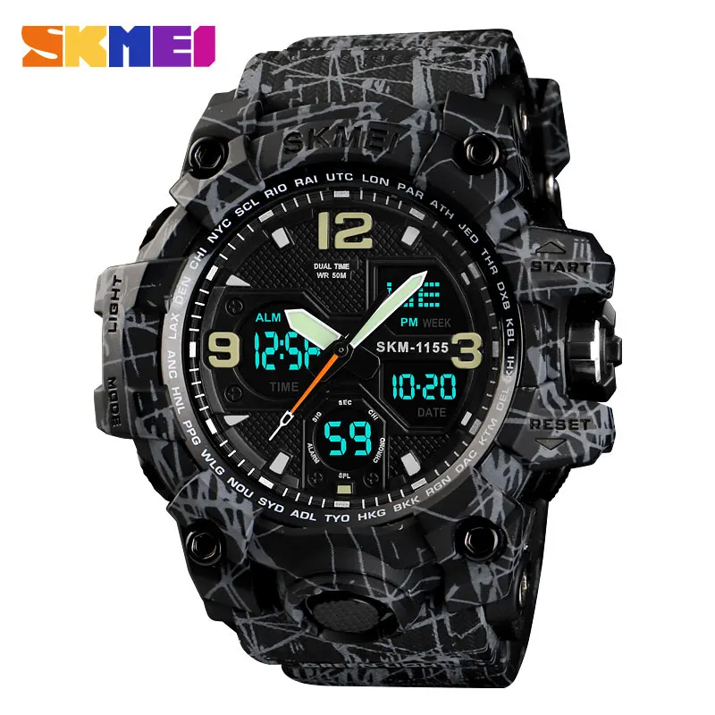 SKMEI Men Military Watch 50M Waterproof Wristwatch LED Quartz Clock Sport Watch Male Rrelogios Masculino Outdoor Sport Watch Men