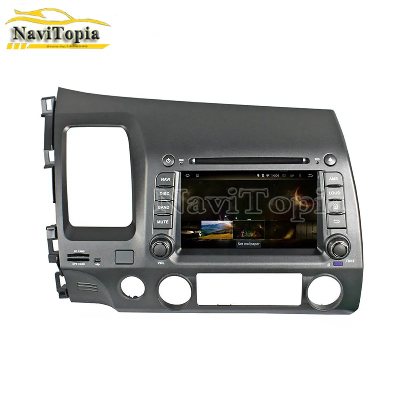 Top NAVITOPIA 4G RAM 64G ROM PX6 Android 9.0 Car DVD Multimedia Player GPS Navigation for Honda Civic left driving 2006-2011 10