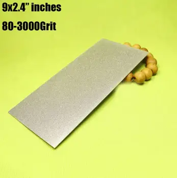 

9x2.4" inch 80-3000 Grit Knife scissors pocket Knives diamond Plate pieces Jade, ice skates whetstone 230x80mm