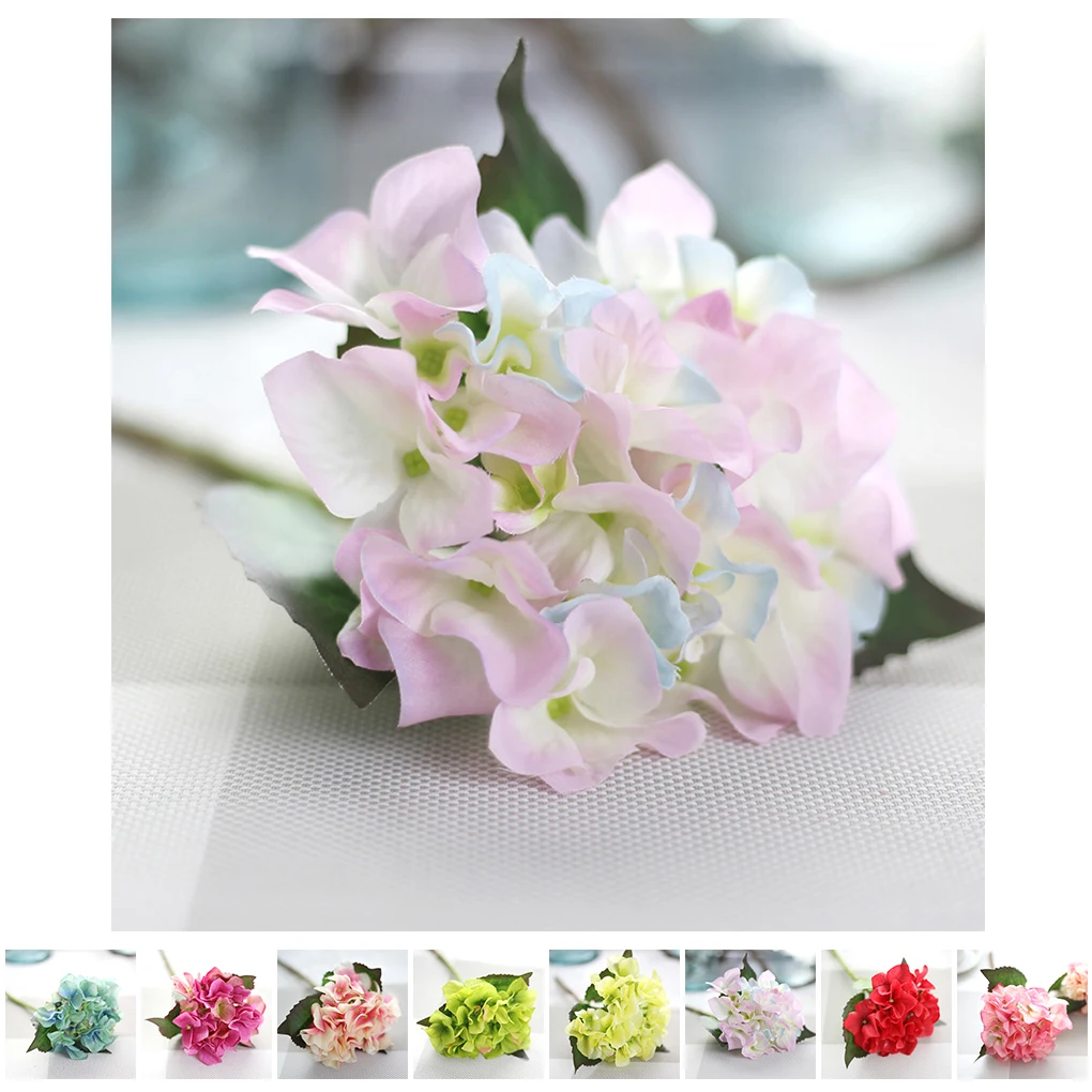 

2019 Hot Hydrangea Wedding Flower Silk Artificial simulation Flowers Home Garden Decor