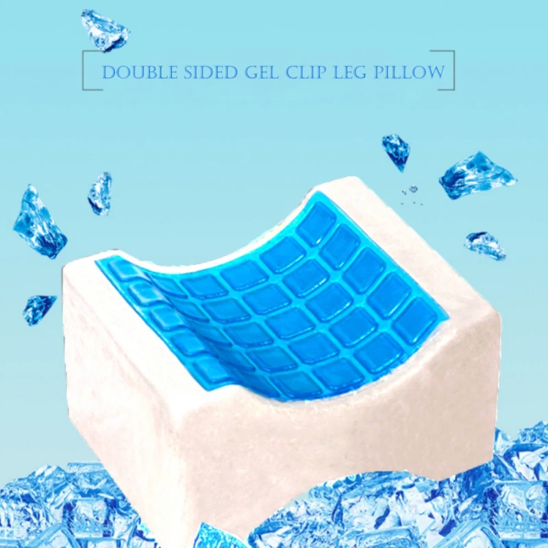 

Double Gel Cooling Leg Pillow Memory Foam Knee Support Pillow for Home Bedroom Pregnant Side Sleepers Summer Cooling Pillow