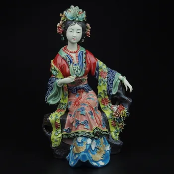 

Classical Four Beautiful Women Imperial Consort Ceramic Sculpture Collection Figure Sculpture Art Home Living Room Craft M1228