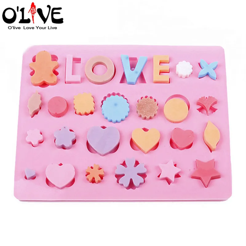 Cake Decoration Tools Love Flower Silicone Mold Fondant Chocolate Soap Making Forms Confectionery Cookie Molds Pastry | Дом и сад