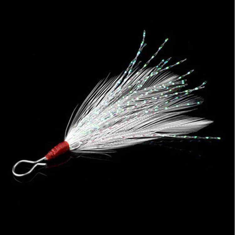 20 pcs 49mm blade Lure pendant bloodstreams feather fishing lure