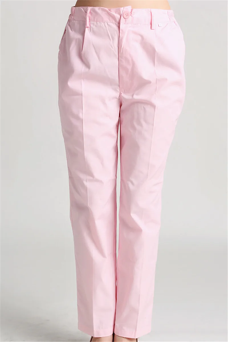 Новое поступление года доктор медсестра Низ Костюмы больничных медсестер Брюки для девочек Спецодежда медицинская половина эластичные длинные Мотобрюки спецодежды - Цвет: Winter pink