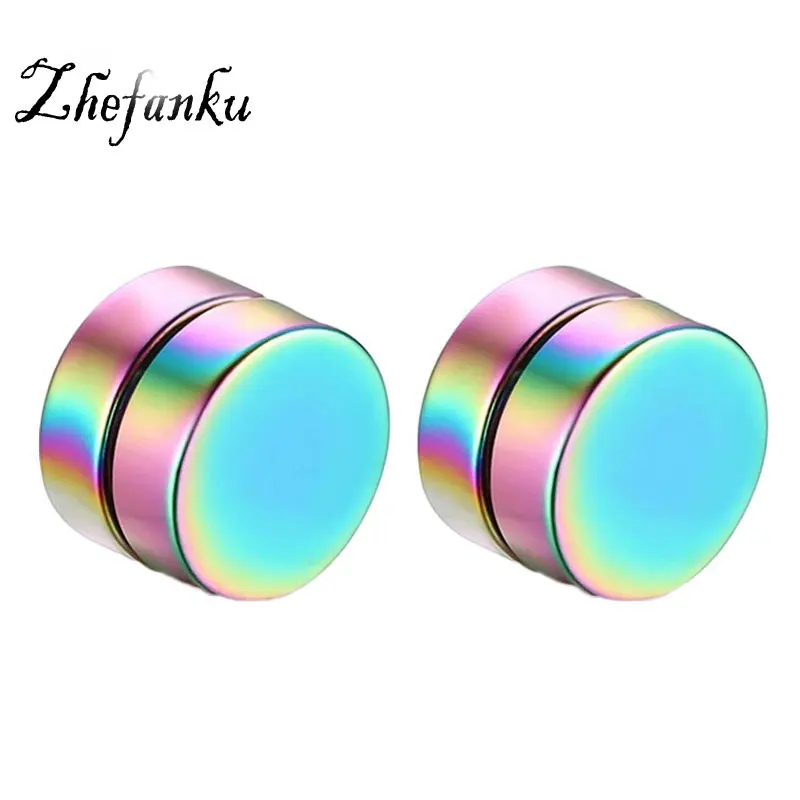 1 PIECE Mens Earring Set Stainless Steel Circle Clip Stud