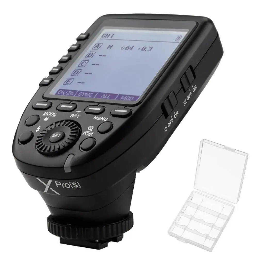 

Godox XPro-S 2.4G TTL X System High-speed Wireless High Speed Sync 1/8000s Flash Trigger LCD Screen For Sony Camera