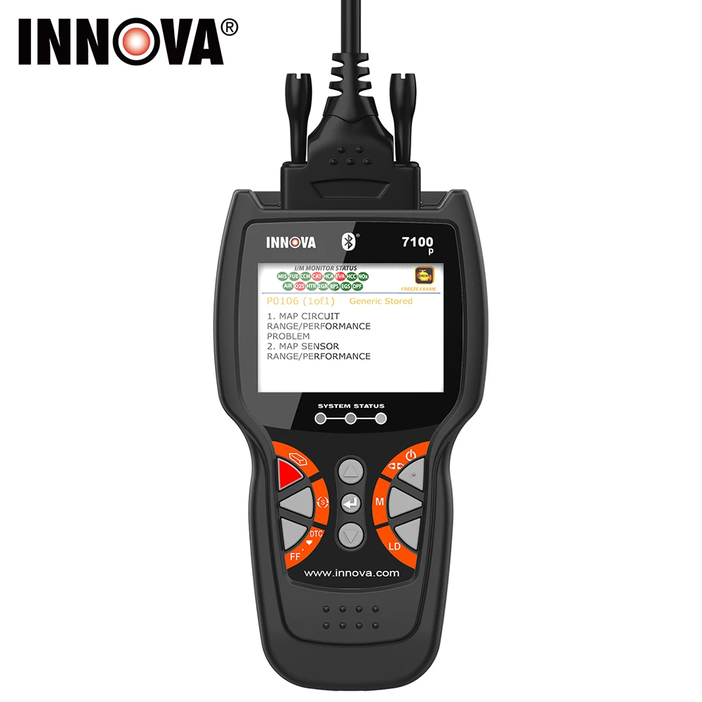 Innova 7100P Профессиональный OBD2 OBDII диагностический инструмент ABS SRS аккумулятор