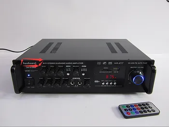 

500W 220/12V With Bluetooth Remote Control Display Power Amplifier Outdoor Square Dancing /hifi Card Package Box Power Amplifier
