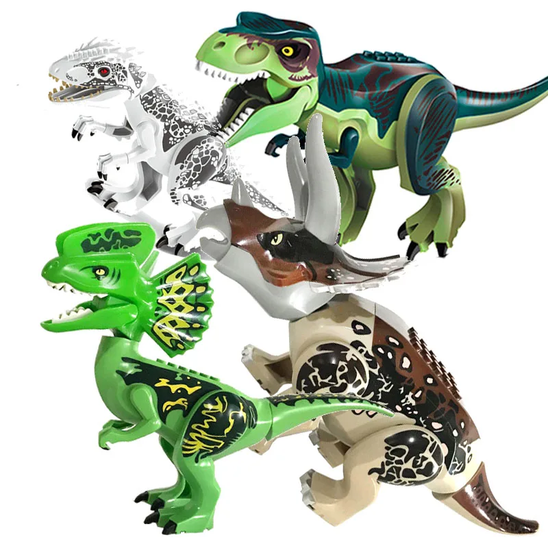 

Single Sale Dllophoaurus Pteranodon D-REX Tyrannosaurs Rex Dinosaurs Brick Building Blocks Toys For Children Gifts