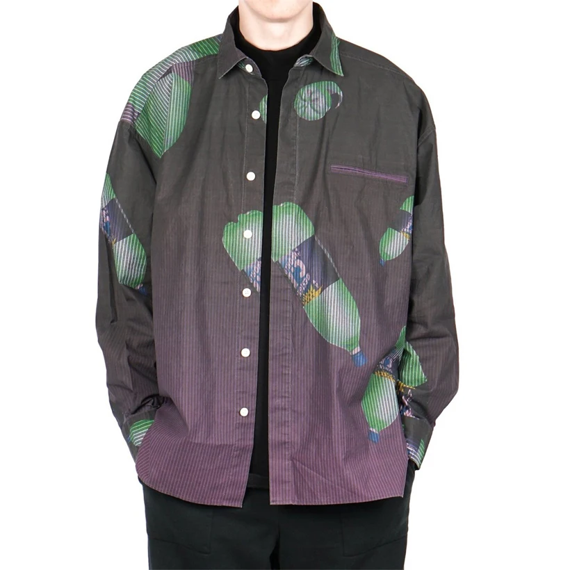 

CAV Empt Shirt Mens Clothing Long Sleeve Single Breasted Shirts Sprite Cola Print Casual Men C.E Shirt Cav Empt