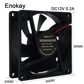 

Wholesale 2 Pieces New 8cmx8cmx2.5cm 12V 24V Computer PC CPU Silent 8025 Cooling Case Fan with Grill