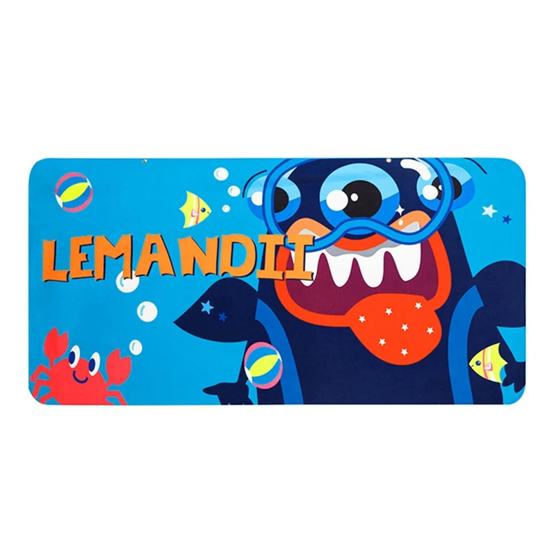 Toalha de Banho dos Desenhos Absorvente de Água Absorvente da Água Crianças Animados Impresso Azul Leve Sombrinha Poliéster Secagem Rápida Toalha