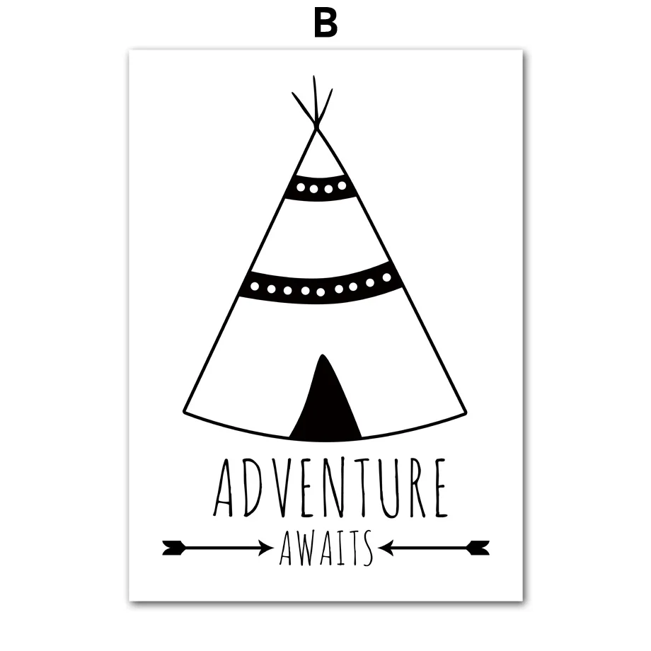 AFFLATUS-Explore-Child-Wall-Art-Canvas-Painting-Nordic-Posters-And-Prints-Black-White-Nursery-Wall-Pictures (2)