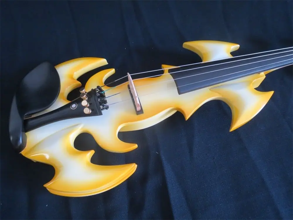 Original design crazy 1 SONG brand yellow solidwood electric violin 4/4