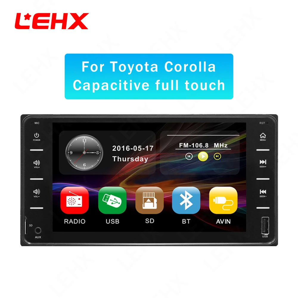 

LEHX Car Multimedia Player for Toyota UniversalCar Radio 7" Touch In MP5 Player Autoradio Bluetooth Rear View Camera Remote