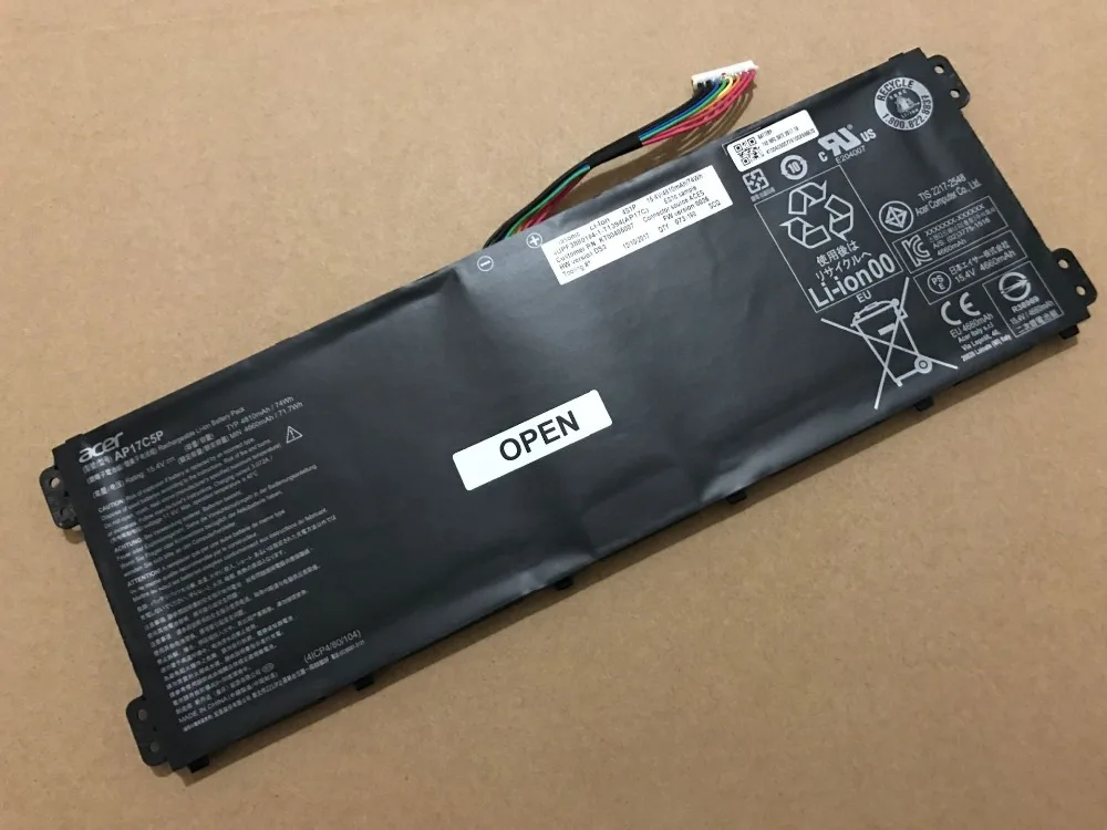 Аккумулятор для acer PH517-51 PREDATOR HELIOS 500 PH517-61-AP17C5P 15,4 V 74WH