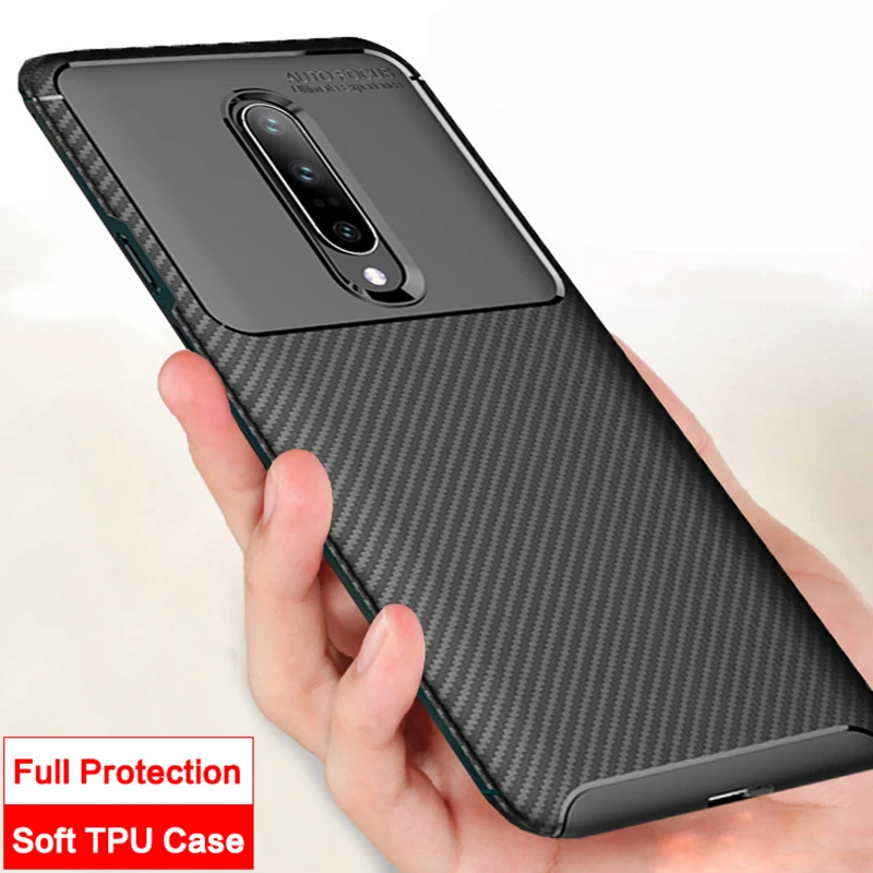 Чехол Ikrsses для OnePlus 7 Pro Роскошный чехол из углеродного волокна Ультратонкий