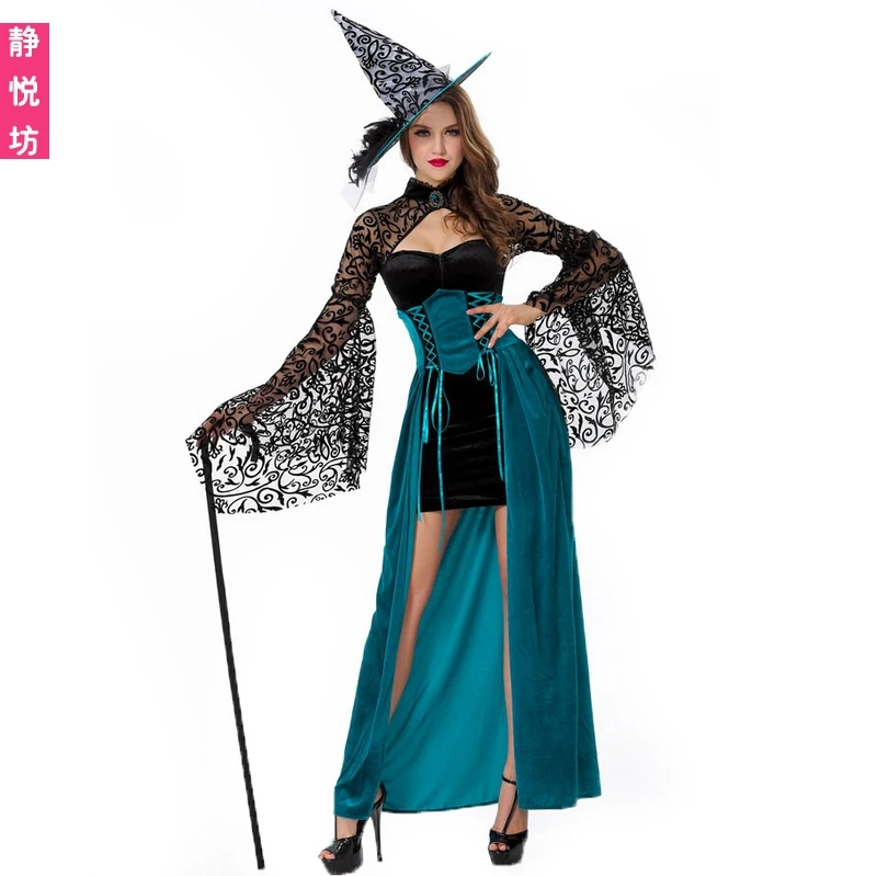 1 компл./лот женщина Одежда для Хэллоуина женский полный кружевное платье косплей Таблица костюм Китайский народный Танцы ткань