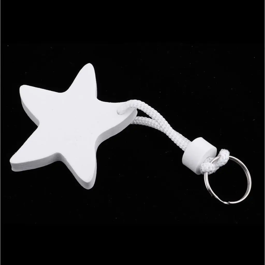 1 Pcs Star Shaped Floating Keychains EVA Foam Float Buoy Key Ring Keyrings Key Lanyard Yachting Sailing Boating 