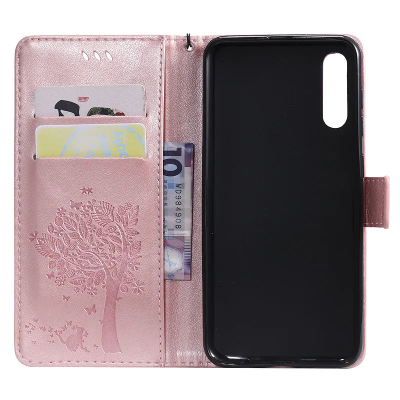 Leather Wallet Case for Samsung Galaxy A50 card slot holder stand flip silicone soft cover Samsung A50 Case A70 A40 A30 A20