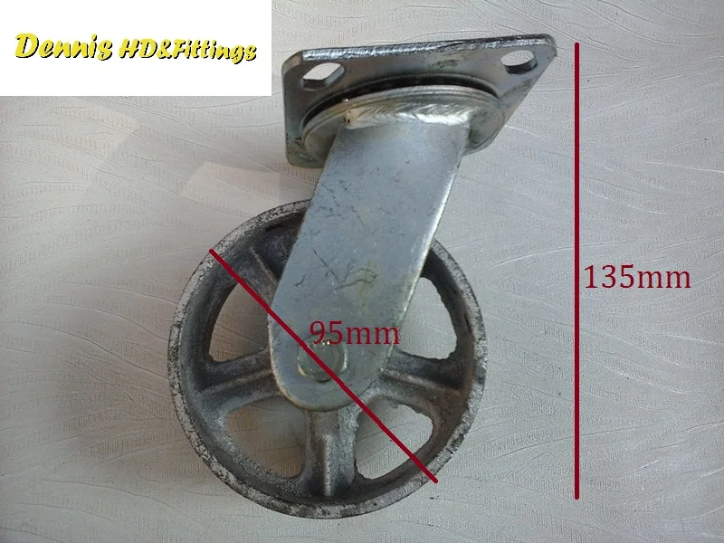 

4" Cast Iron Caster Universal Swivel Castor