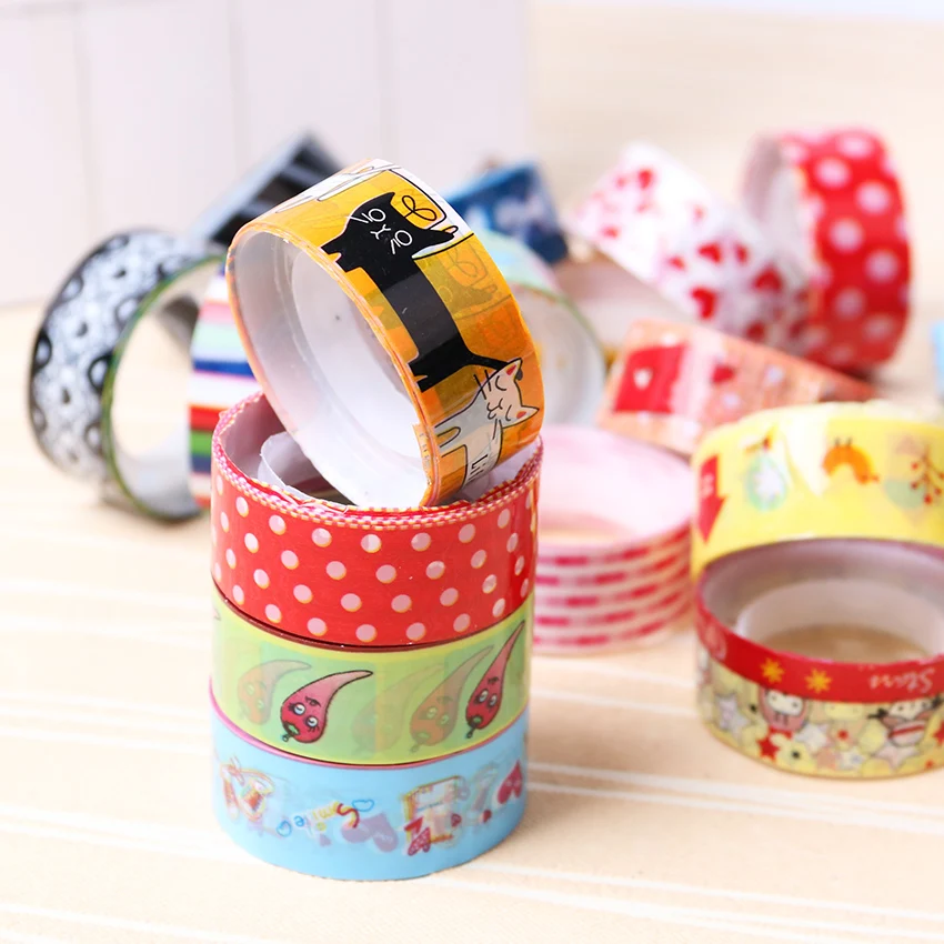 180 см* 10 шт Kawaii Мультфильм маскирующая лента декоративная клейкая лента ПВХ Decora DIY Скрапбукинг клейкие ленты