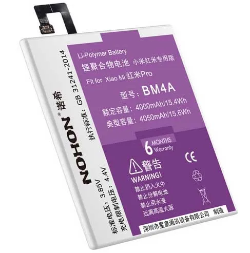 Nohon BM4A Аккумулятор для Xiaomi Hongmi Redmi Pro 4050 mAh высокой Ёмкость мобильный батарея для телефона бесплатный ремонт инструменты Розничная посылка