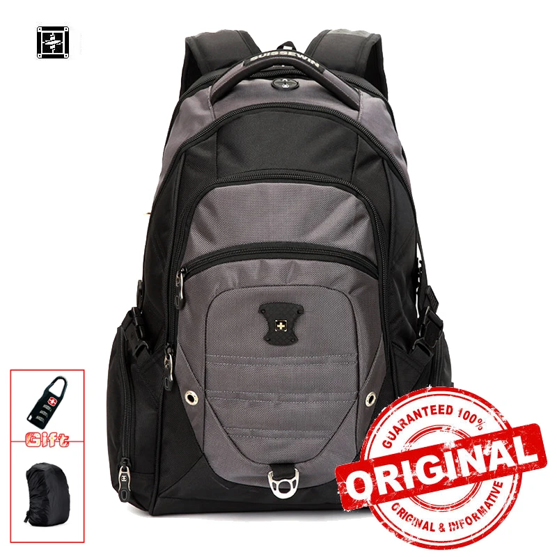 Suissewin Brand Backpack Men 15.6 Laptop Backpack Bag 36L Men's