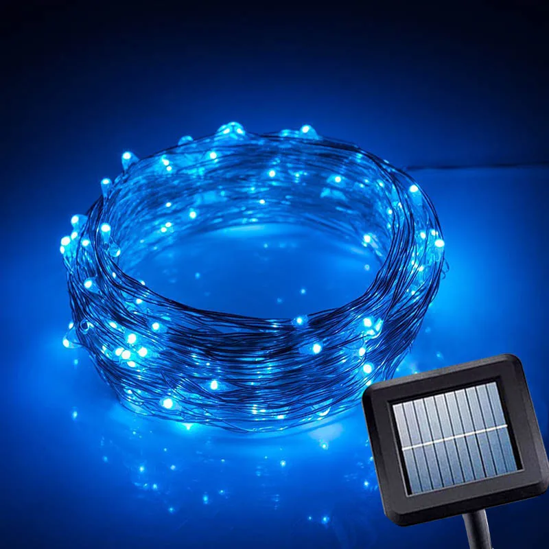 

Solar Power String Light 10M 100 Led Copper Wire String Fairy Light For Outdoor Living Decoration Garden JA55