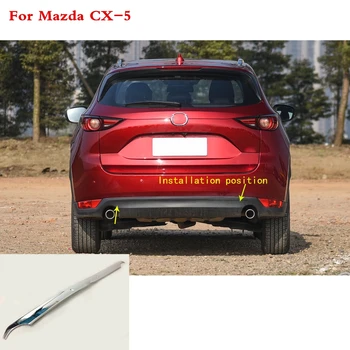 

car Styling body cover protection bumper ABS Chrome trim rear back tail bottom hoods 1pcs For Mazda CX-5 CX5 2nd Gen 2017 2018
