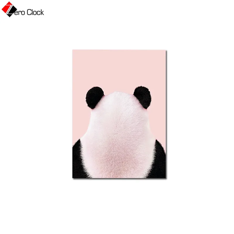Картина на холсте с изображением животных панда леденец принт Румяна Розовый Настенный арт минималистичный пастельный плакат рисунки для детской комнаты декор детской комнаты - Цвет: A2167-2
