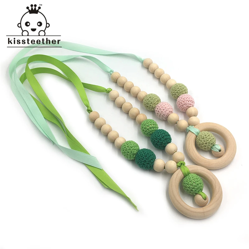 2 шт. детский Прорезыватель для зубов из натурального дерева|baby teether|baby wooden