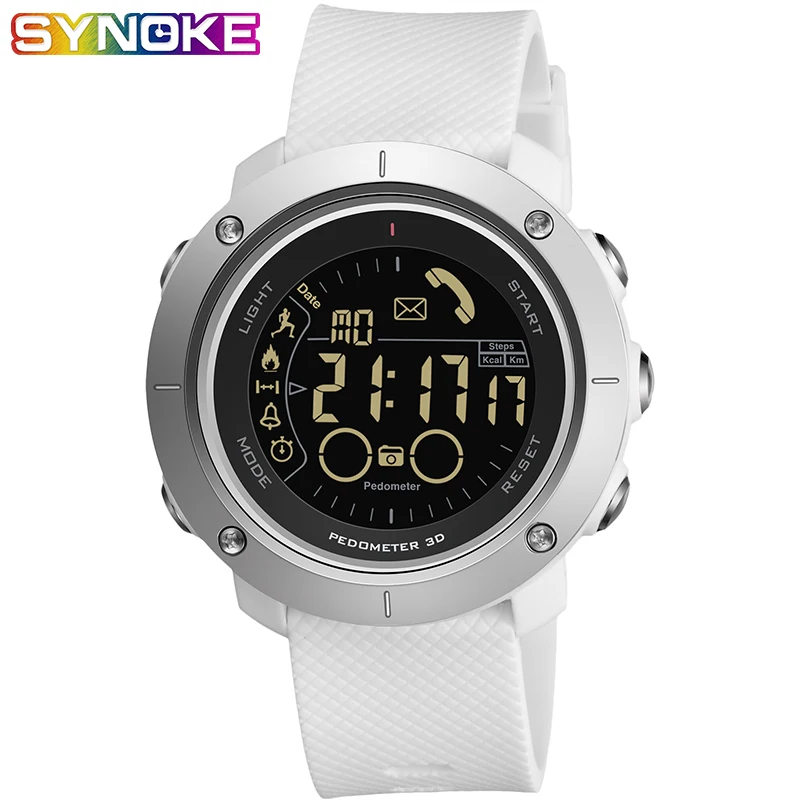 

SYNOKE Smart Watch Sport Pedometer Waterproof IP68 Black Electronic Watch Clock Call Reminder SmartWatch For Ios Android Phone