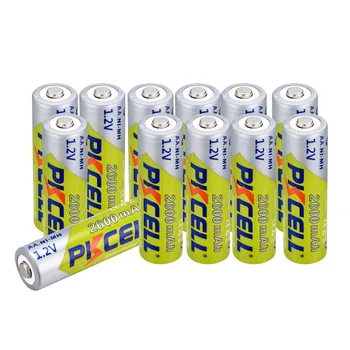 

12pcs/lot PKCELL 2600mAh AA Ni-Mh Rechargeable Battery NiMH 1.2V AA Batteries